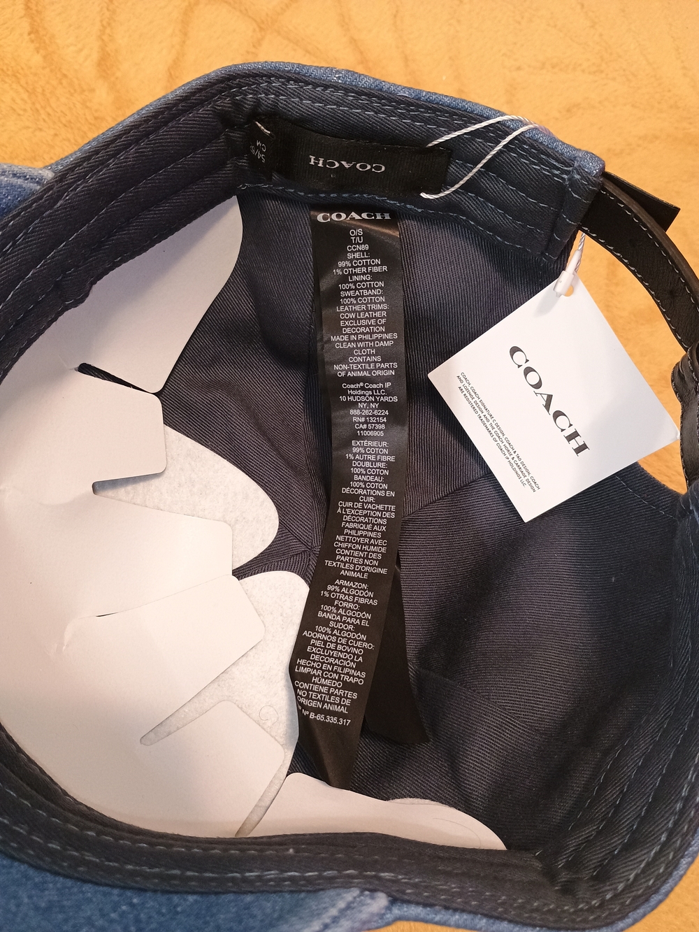 (No Offers) Brand New Coach Women's Sculpted Baseball Hat Indigo - Picture 4 of 4